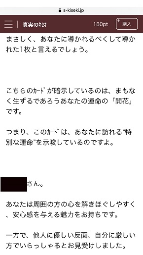 エレメントタロット 鑑定結果メール