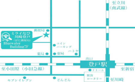 ミライなび川崎登戸店の地図
