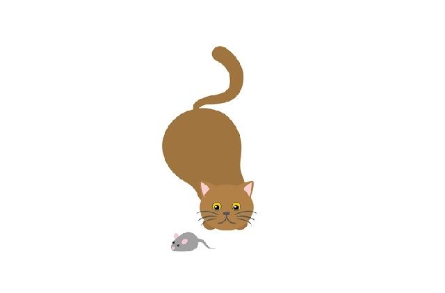 ねずみと猫のイラスト