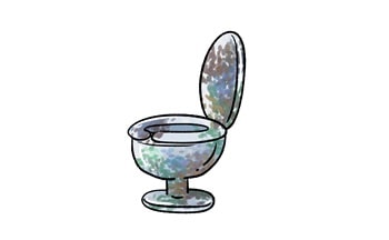 汚いトイレのイラスト