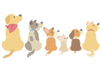 様々な犬のイラスト