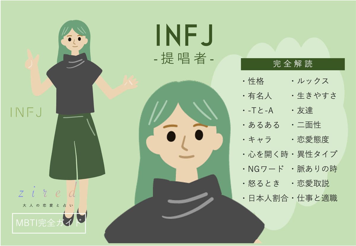 INFJ（提唱者）の性格特徴！相性・恋愛・仕事は？【MBTIガイド】