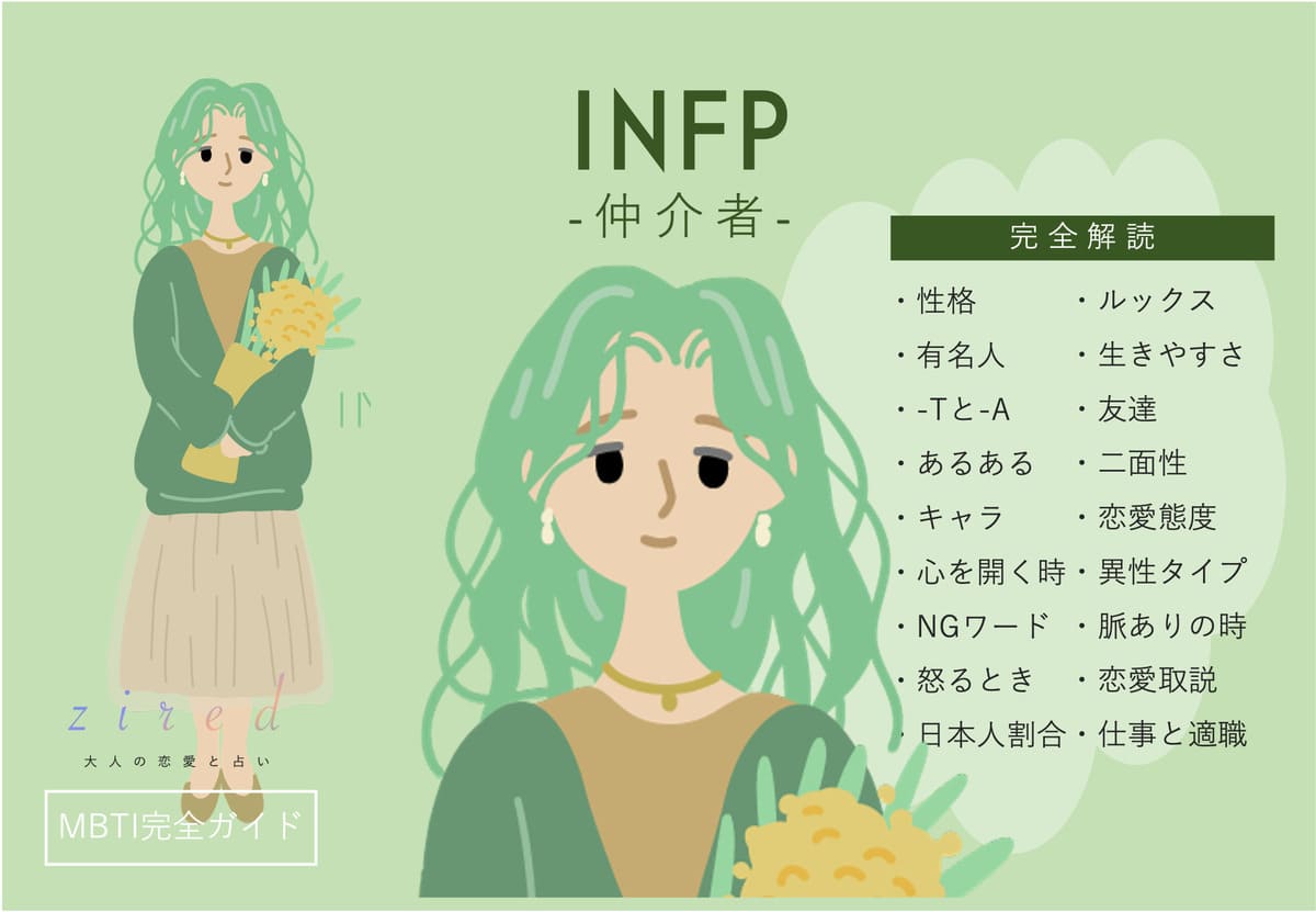 INFP（仲介者）の性格特徴！相性・恋愛・仕事は？【MBTIガイド】