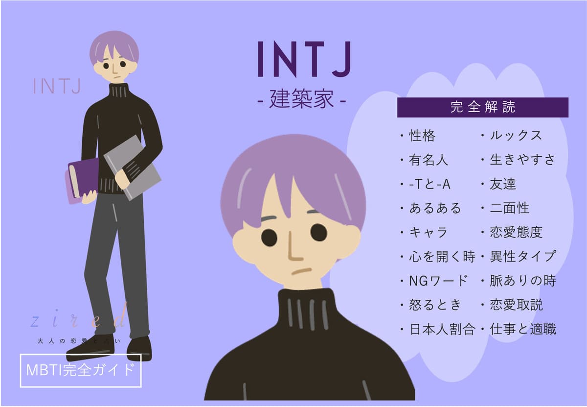 INTJ（建築家）の性格特徴！相性・恋愛・仕事は？【MBTI】