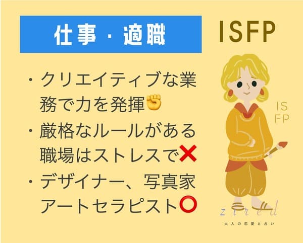 ISFPのお仕事のポイント