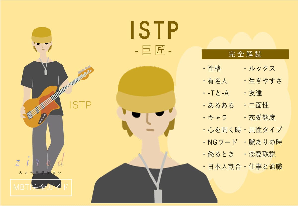 ISTP（巨匠）の性格特徴！相性・恋愛・仕事は？【MBTIガイド】