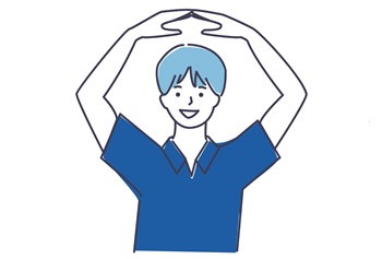 まるサインの男性のイラスト