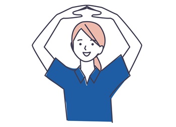 まるサインの女性のイラスト
