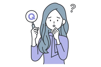 疑問を持つ女性のイラスト