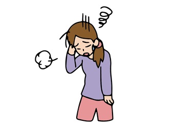 疲れた女性のイラスト