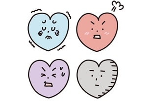 よくない感情をあらわしたイラスト