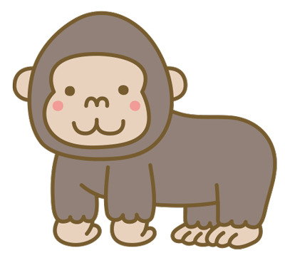 ゴリラ顔