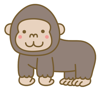 ゴリラのイラスト